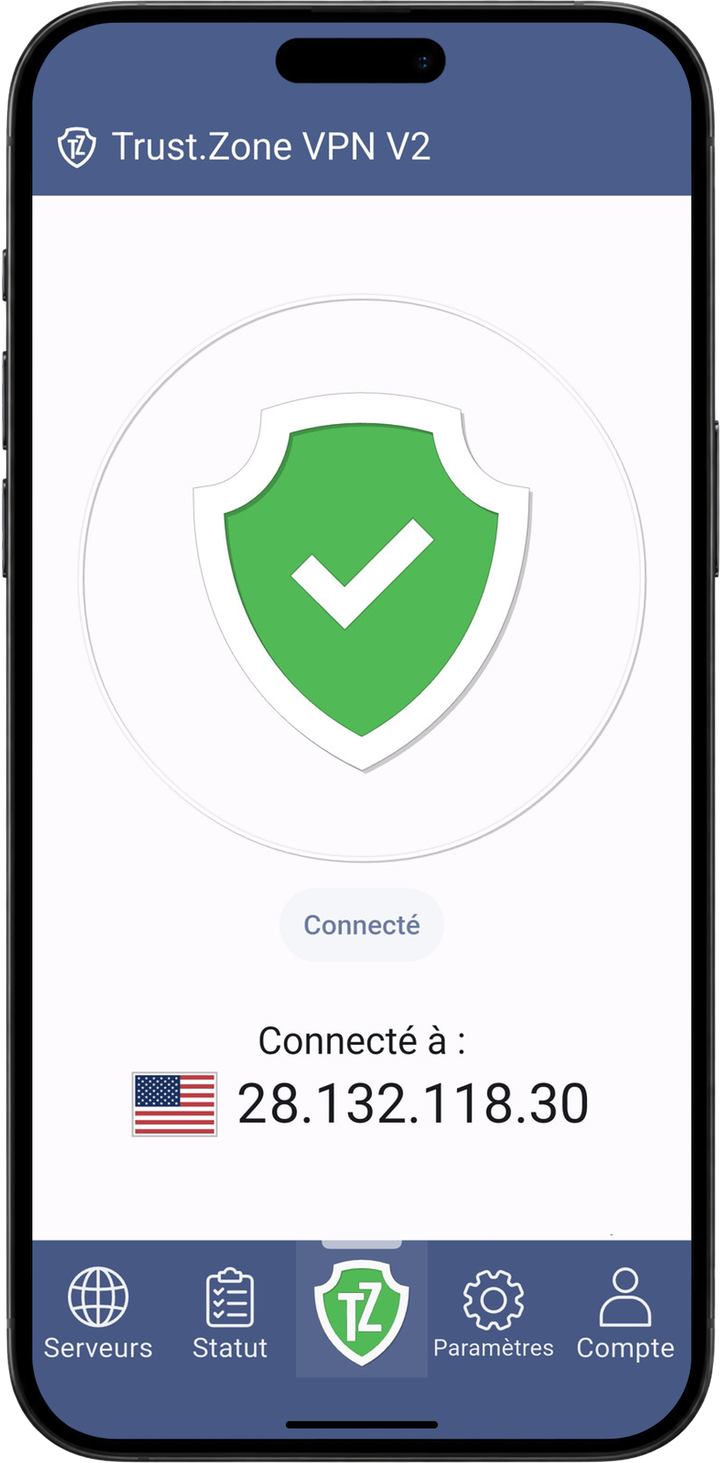 Trust.Zone VPN V2 : connecté