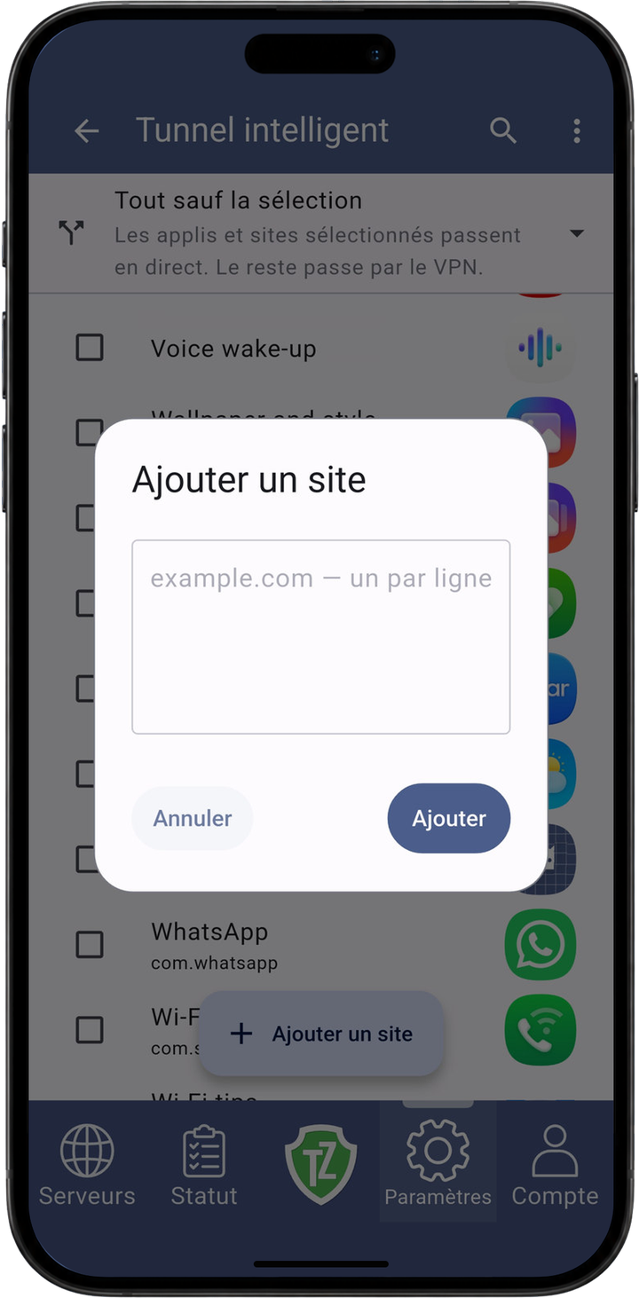 Trust.Zone VPN V2 : tunnel intelligent