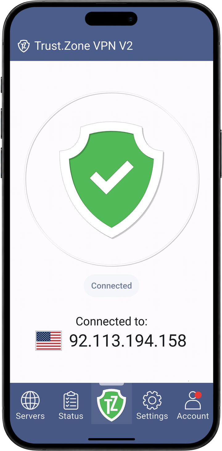 Trust.Zone VPN V2: bağlı