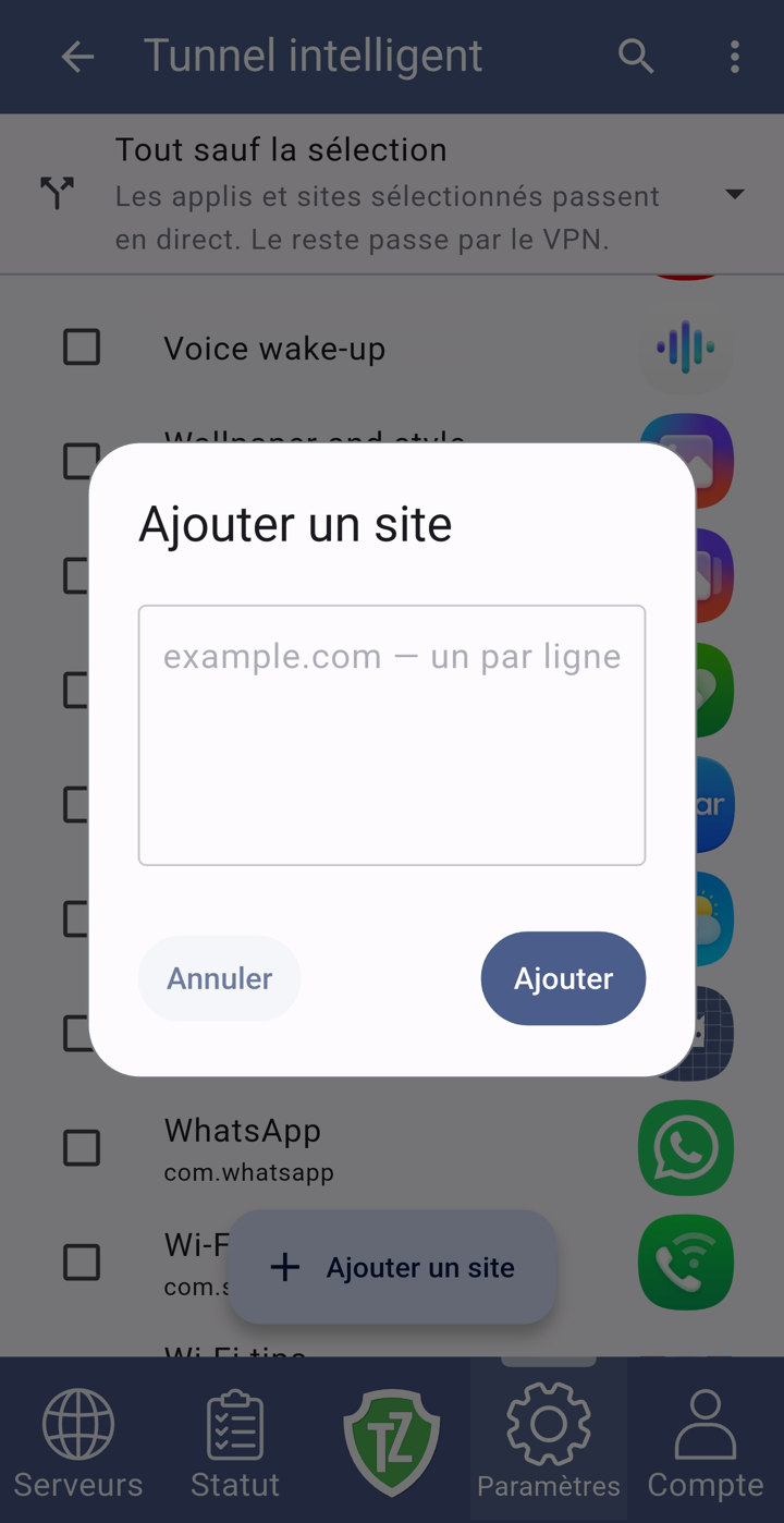 Trust.Zone VPN V2 : tunnel intelligent