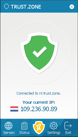 Trust.Zone VPN 应用已连接